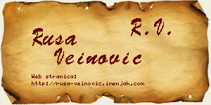Rusa Veinović vizit kartica